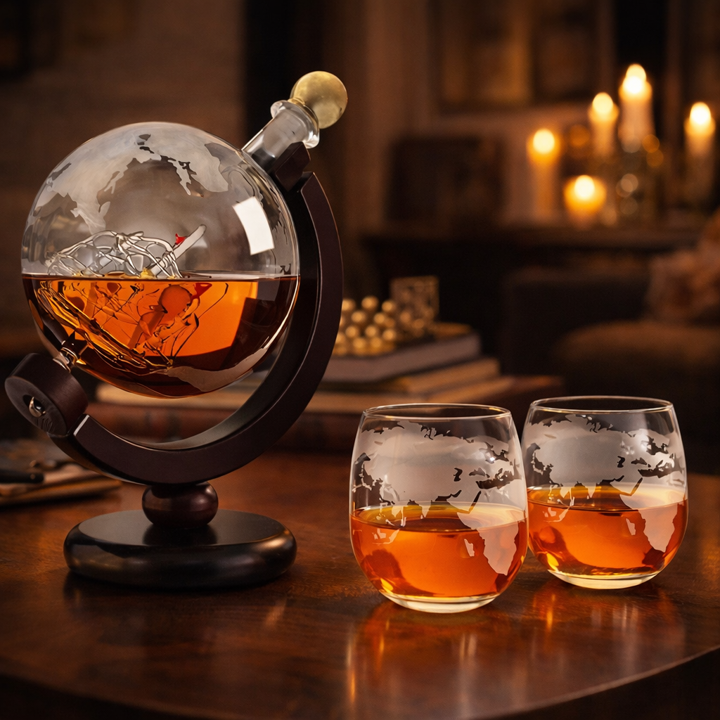 Whiskykaraf – Wereldkaart